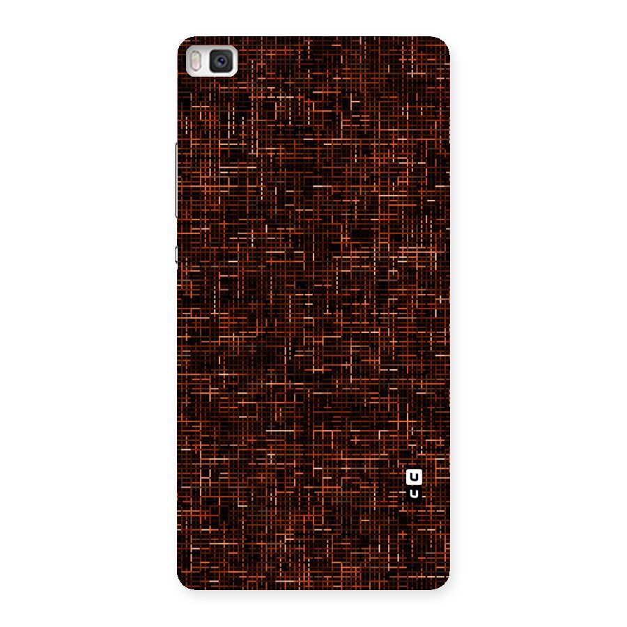 Criss Cross Brownred Pattern Back Case for Huawei P8