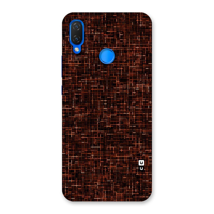 Criss Cross Brownred Pattern Back Case for Huawei P Smart+