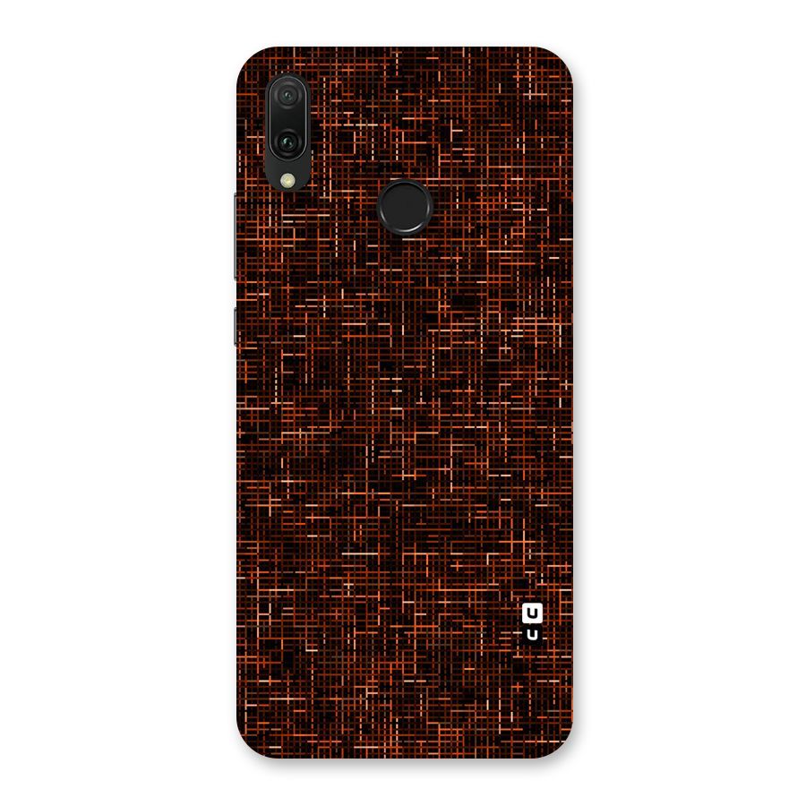 Criss Cross Brownred Pattern Back Case for Huawei Y9 (2019)