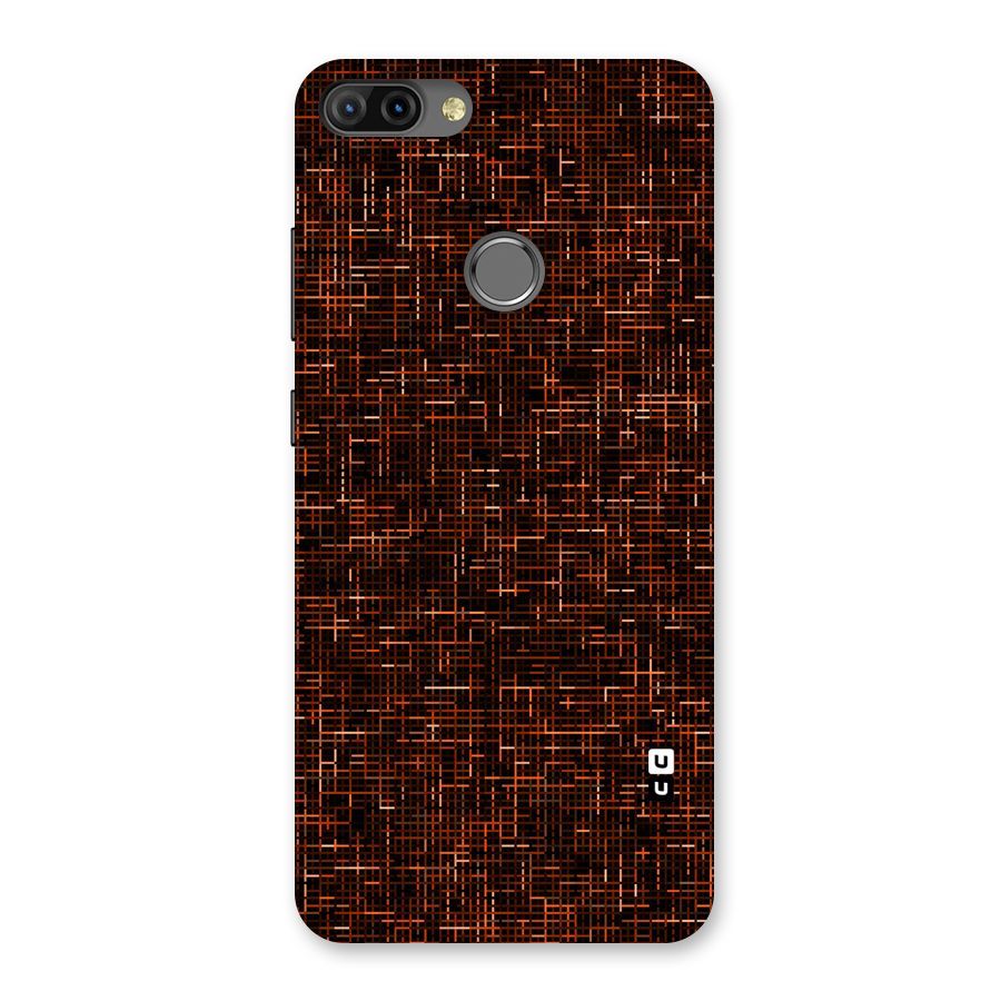 Criss Cross Brownred Pattern Back Case for Infinix Hot 6 Pro