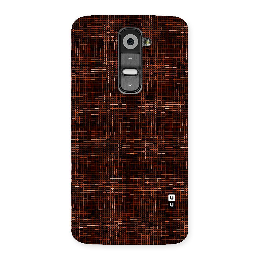 Criss Cross Brownred Pattern Back Case for LG G2