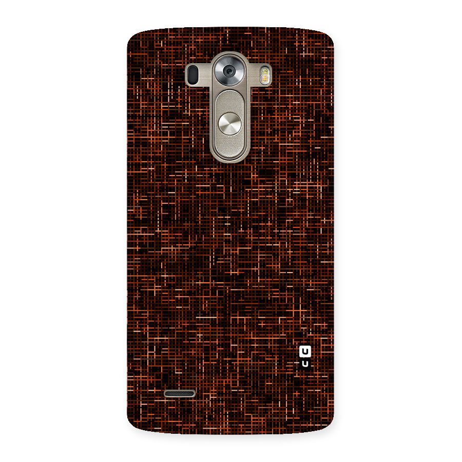 Criss Cross Brownred Pattern Back Case for LG G3