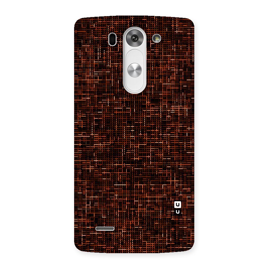 Criss Cross Brownred Pattern Back Case for LG G3 Beat
