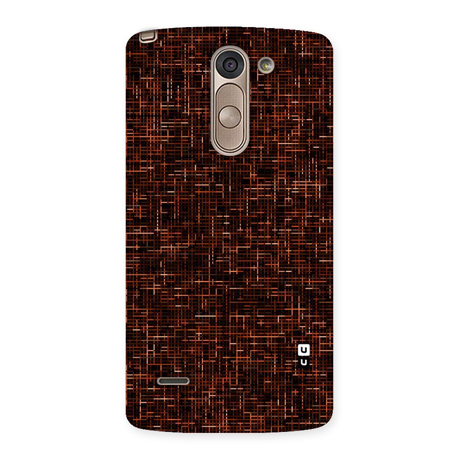 Criss Cross Brownred Pattern Back Case for LG G3 Stylus