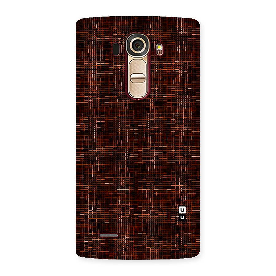 Criss Cross Brownred Pattern Back Case for LG G4