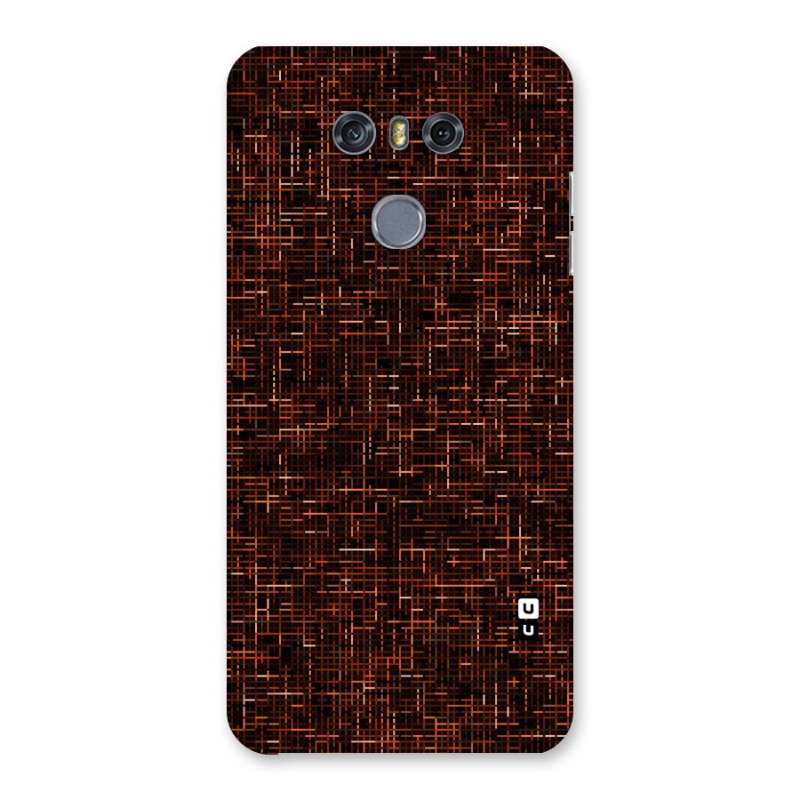 Criss Cross Brownred Pattern Back Case for LG G6