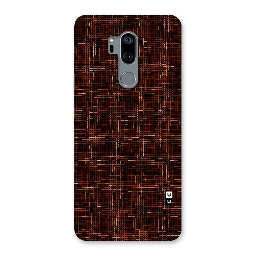 Criss Cross Brownred Pattern Back Case for LG G7
