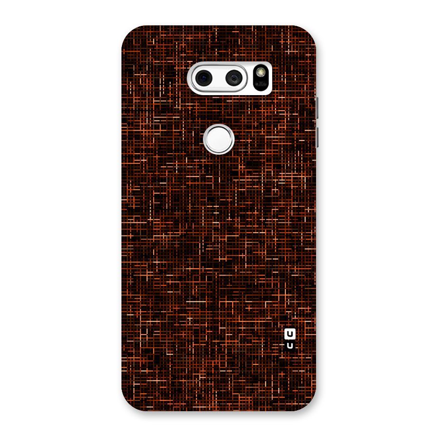 Criss Cross Brownred Pattern Back Case for LG V30