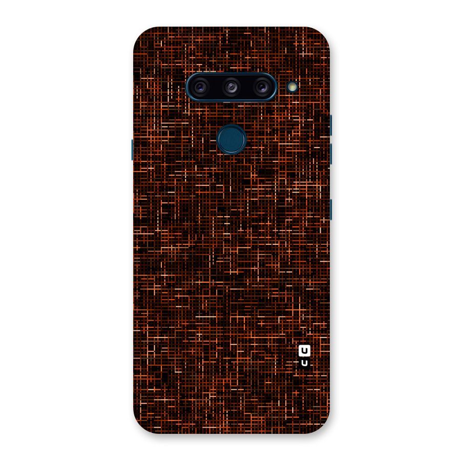 Criss Cross Brownred Pattern Back Case for LG  V40 ThinQ