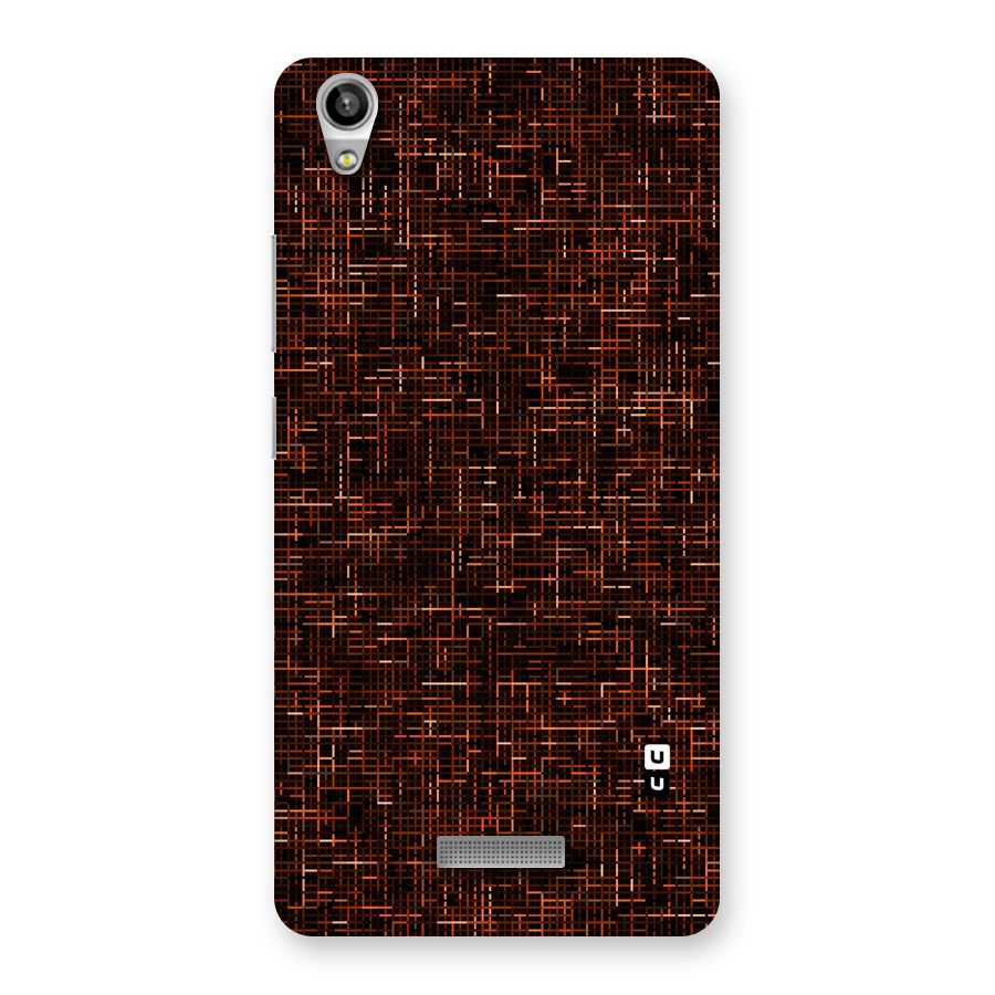 Criss Cross Brownred Pattern Back Case for Lava-Pixel-V1
