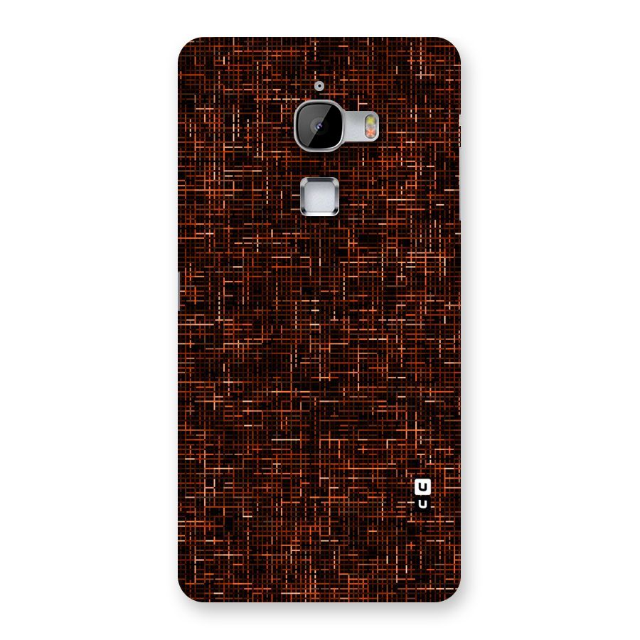 Criss Cross Brownred Pattern Back Case for LeTv Le Max