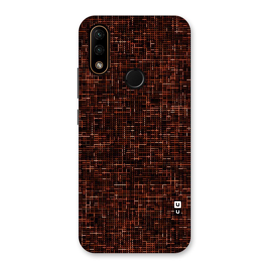 Criss Cross Brownred Pattern Back Case for Lenovo A6 Note