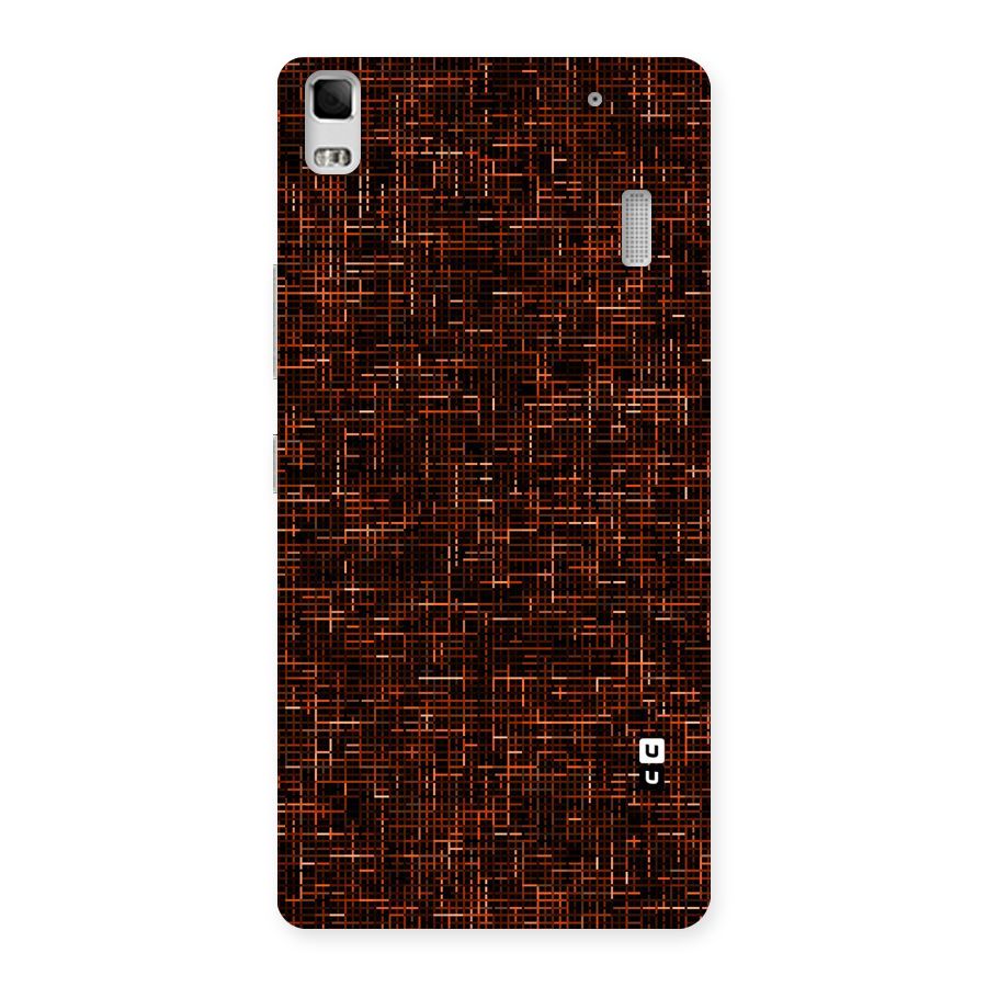 Criss Cross Brownred Pattern Back Case for Lenovo A7000