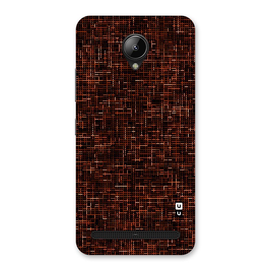 Criss Cross Brownred Pattern Back Case for Lenovo C2