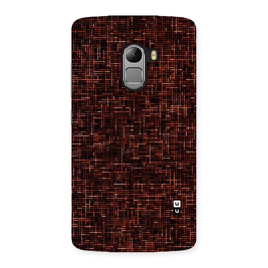 Criss Cross Brownred Pattern Back Case for Lenovo K4 Note