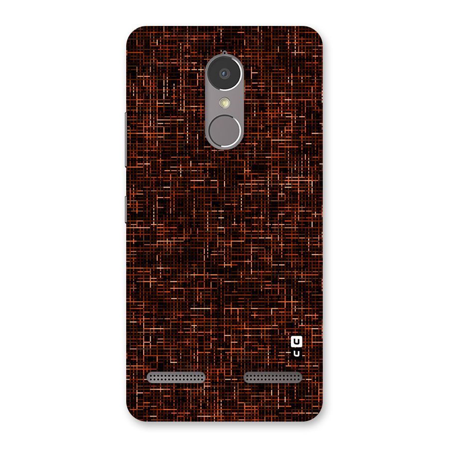 Criss Cross Brownred Pattern Back Case for Lenovo K6