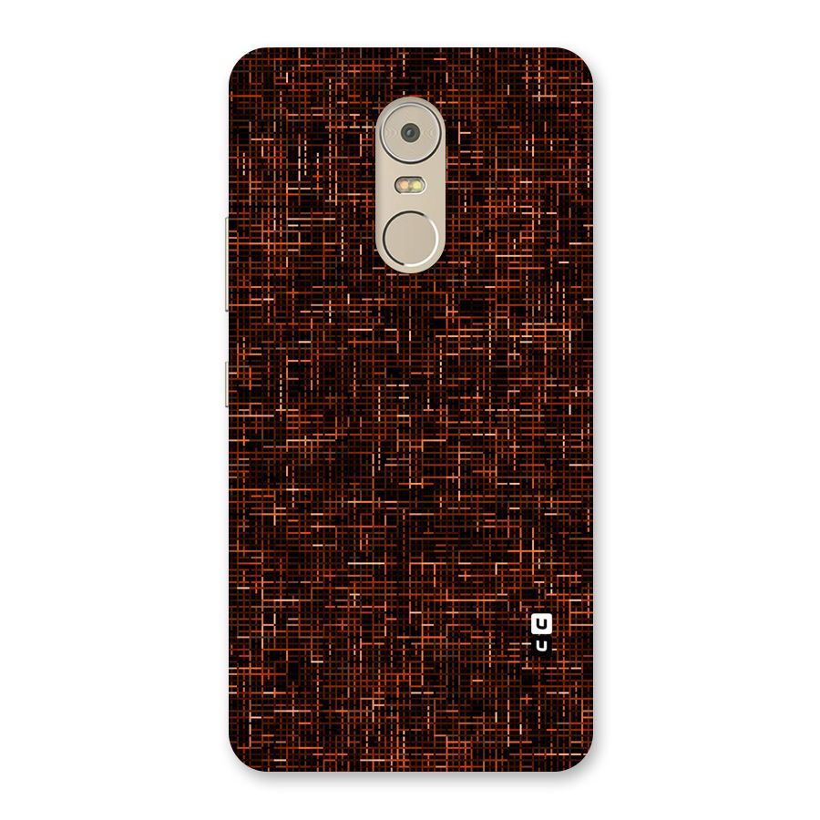Criss Cross Brownred Pattern Back Case for Lenovo K6 Note