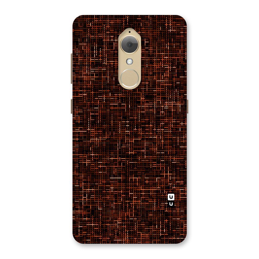 Criss Cross Brownred Pattern Back Case for Lenovo K8