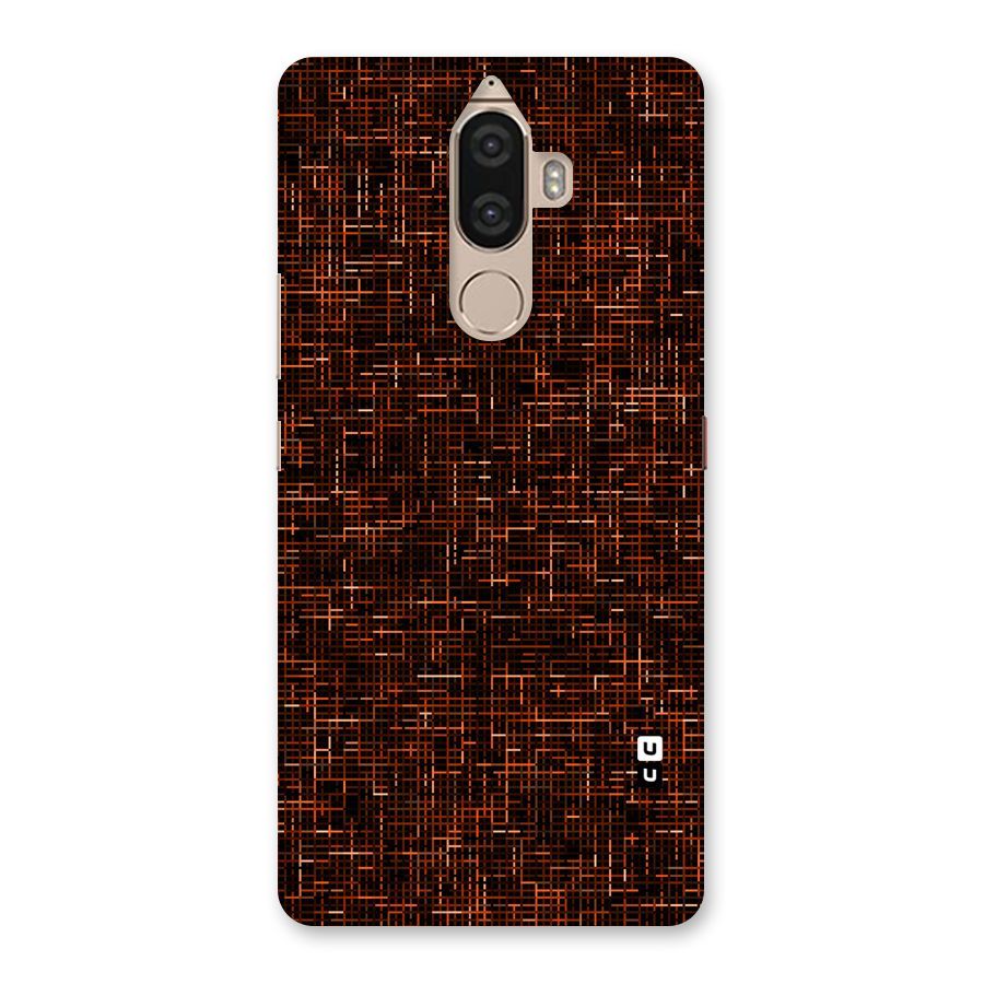 Criss Cross Brownred Pattern Back Case for Lenovo K8 Note