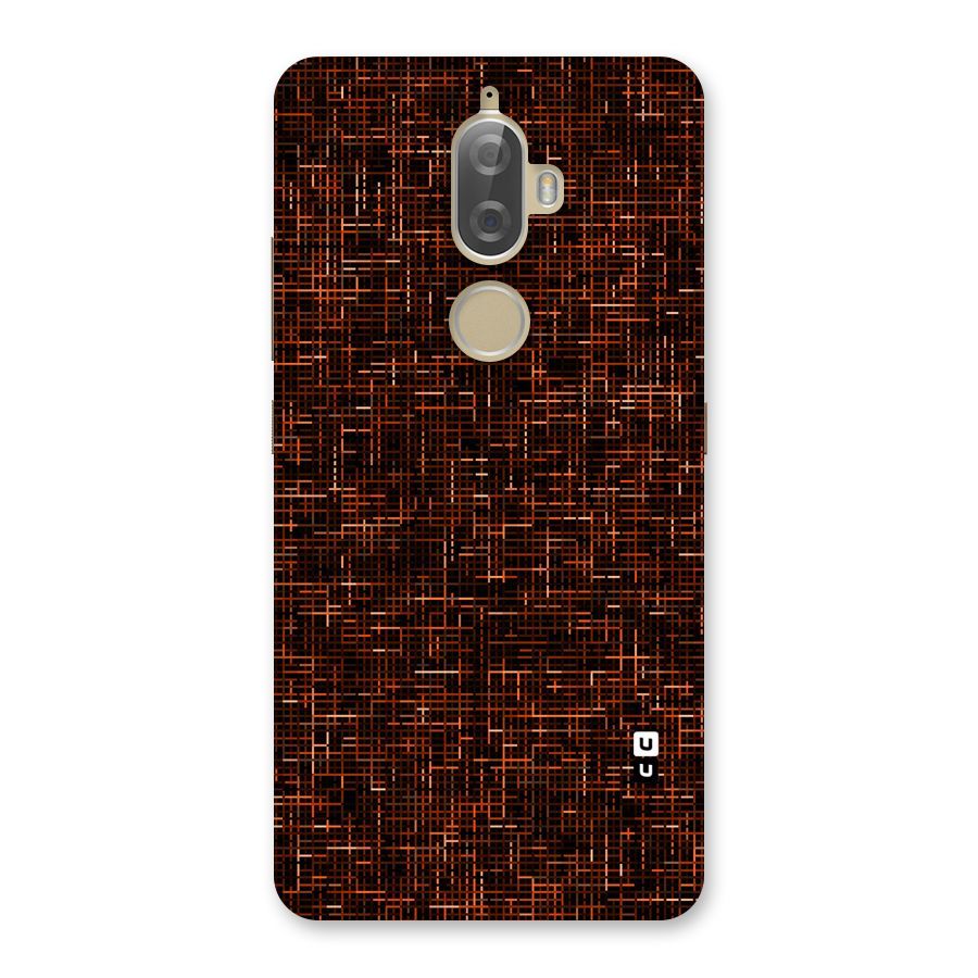 Criss Cross Brownred Pattern Back Case for Lenovo K8 Plus
