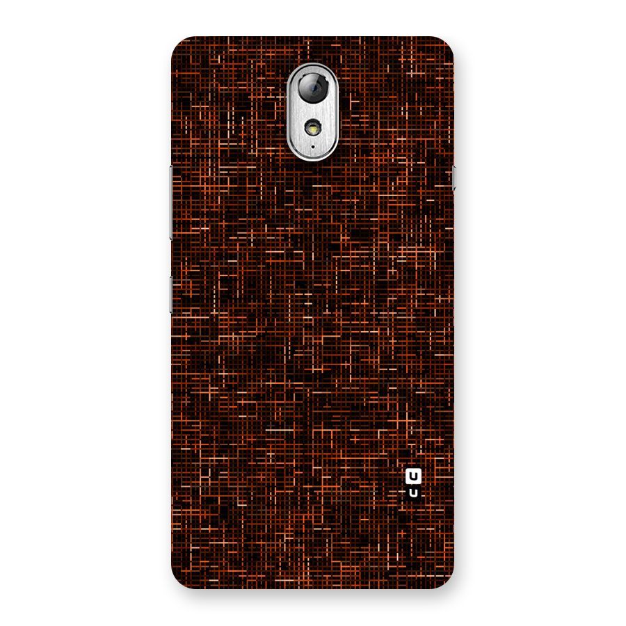 Criss Cross Brownred Pattern Back Case for Lenovo Vibe P1M