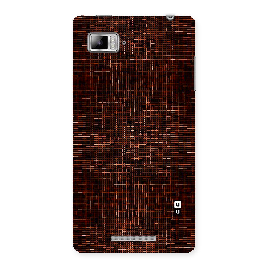 Criss Cross Brownred Pattern Back Case for Lenovo Vibe Z K910