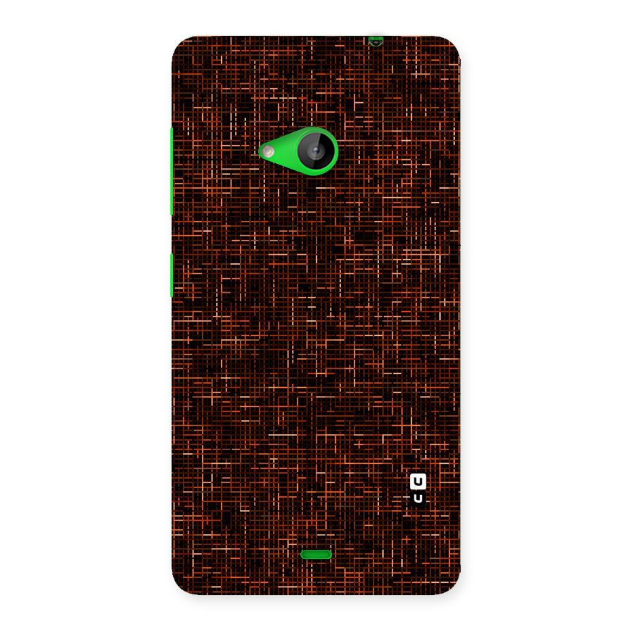 Criss Cross Brownred Pattern Back Case for Lumia 535