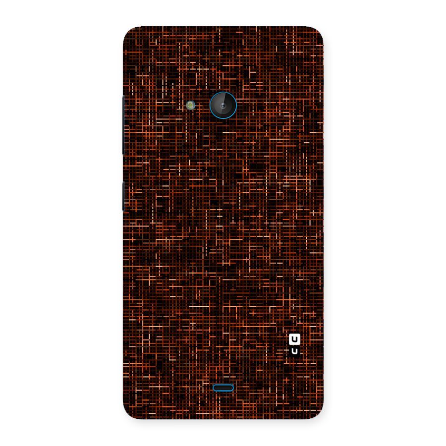 Criss Cross Brownred Pattern Back Case for Lumia 540