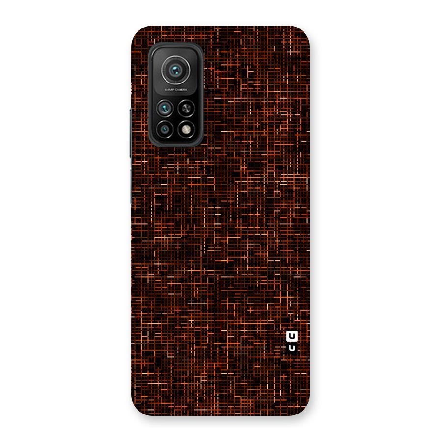 Criss Cross Brownred Pattern Back Case for Mi 10T Pro 5G
