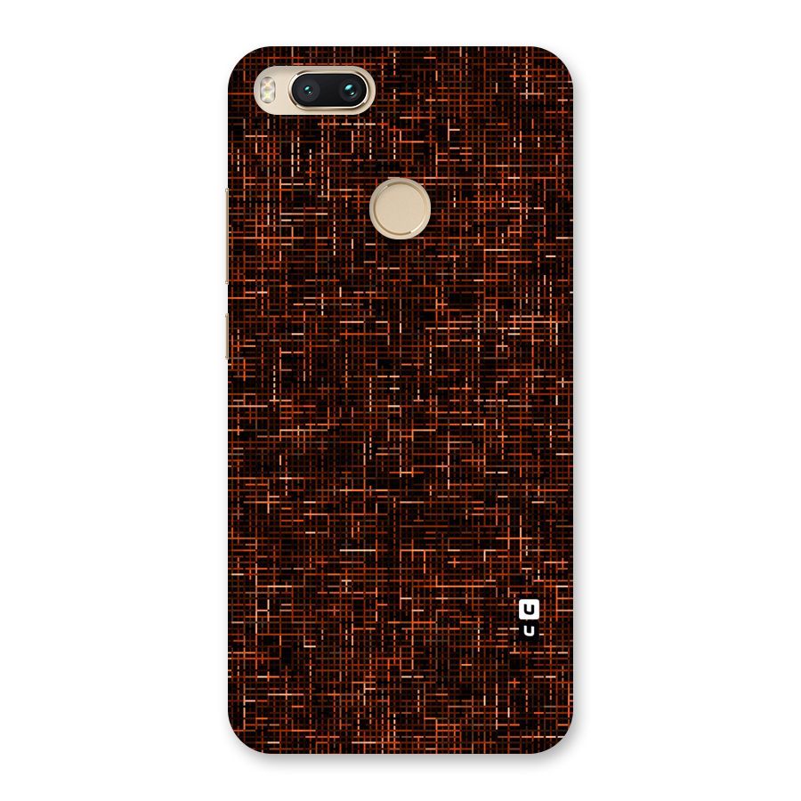 Criss Cross Brownred Pattern Back Case for Mi A1