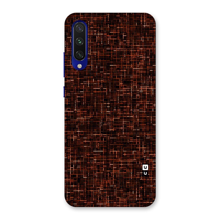 Criss Cross Brownred Pattern Back Case for Mi A3
