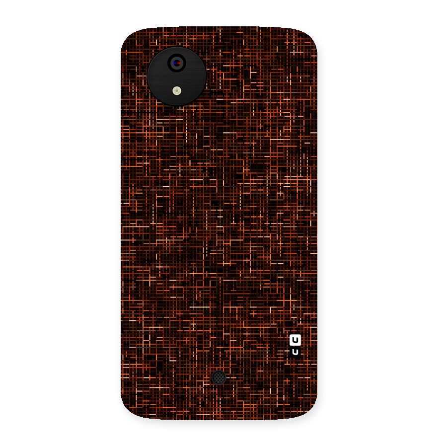 Criss Cross Brownred Pattern Back Case for Micromax Canvas A1