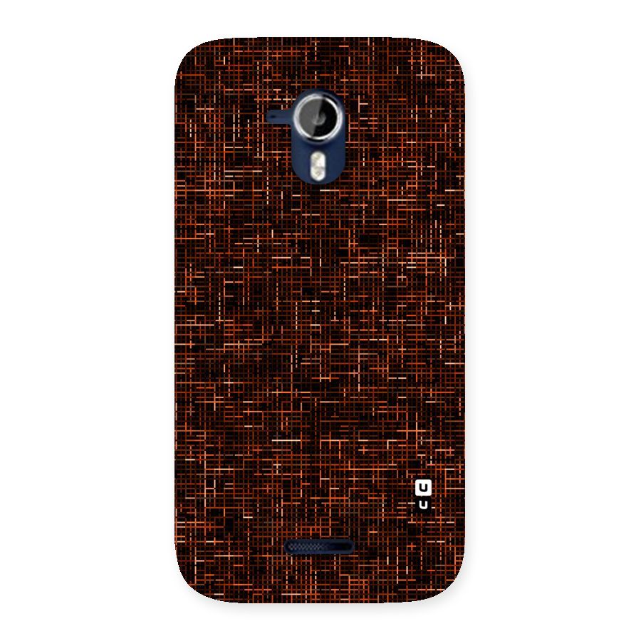 Criss Cross Brownred Pattern Back Case for Micromax Canvas Magnus A117