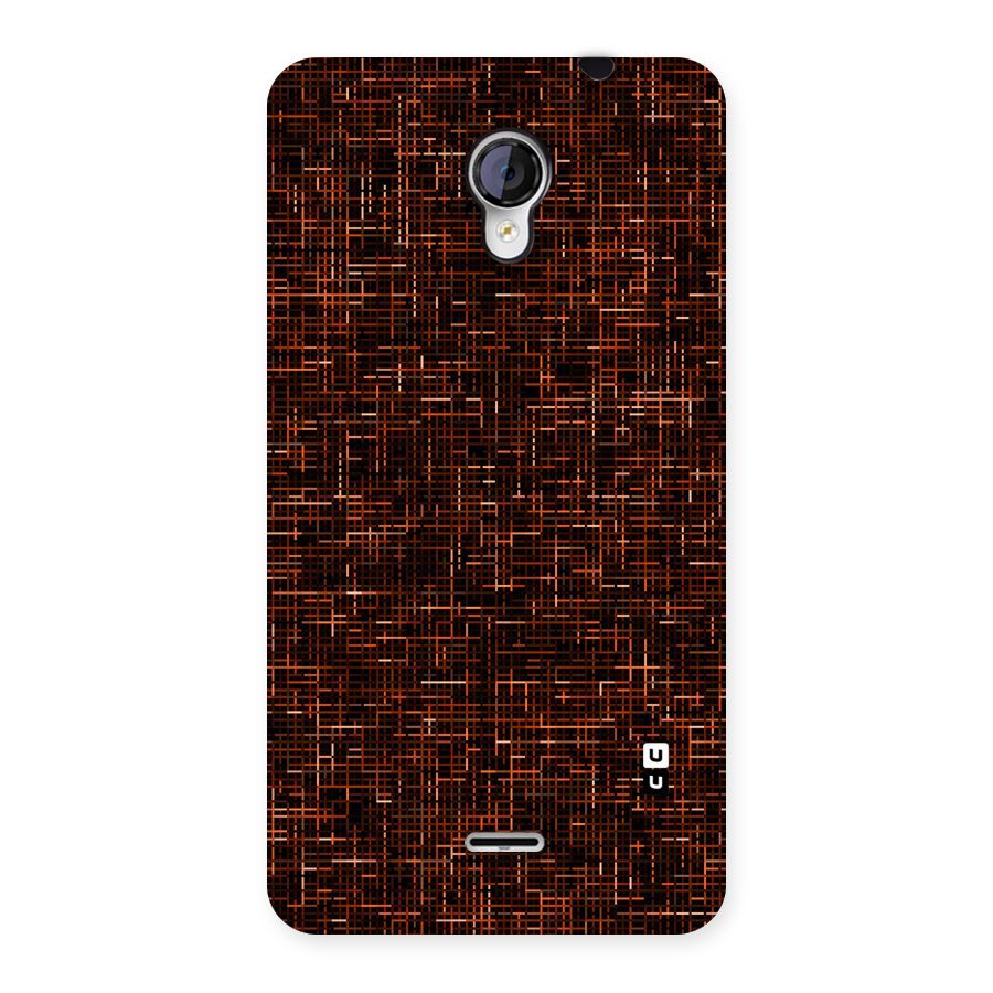 Criss Cross Brownred Pattern Back Case for Micromax Unite 2 A106