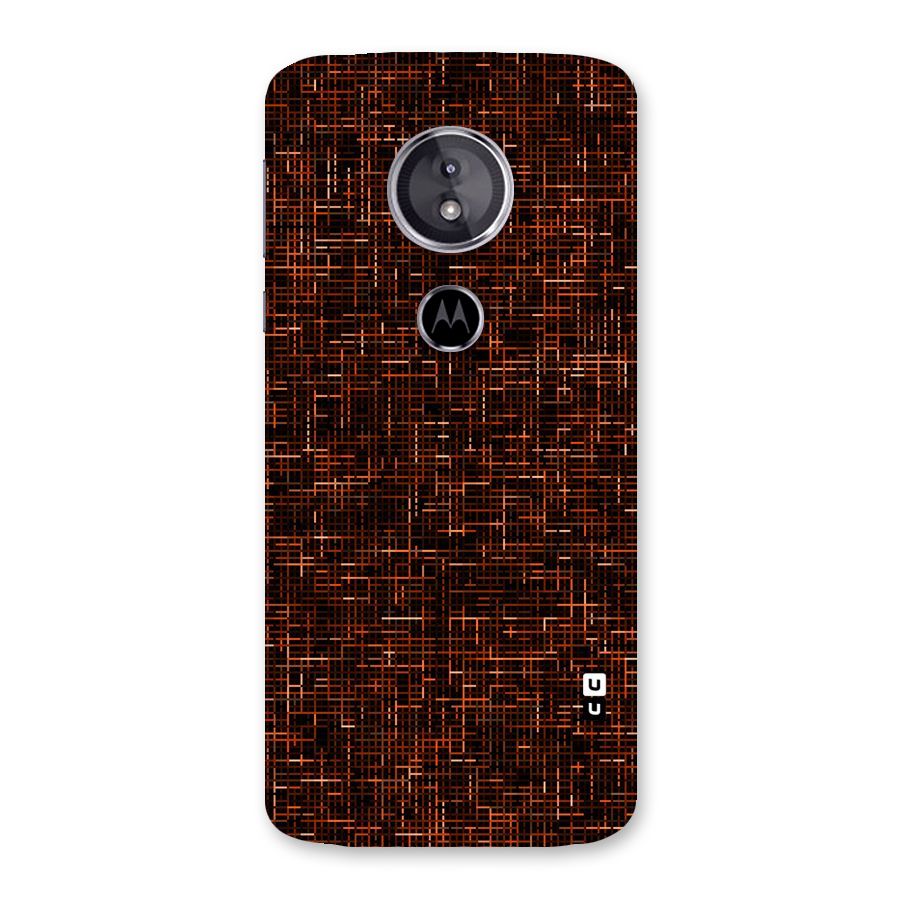Criss Cross Brownred Pattern Back Case for Moto E5