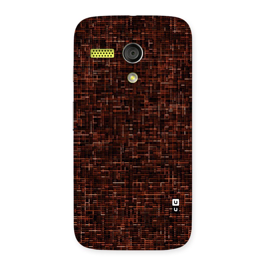Criss Cross Brownred Pattern Back Case for Moto G