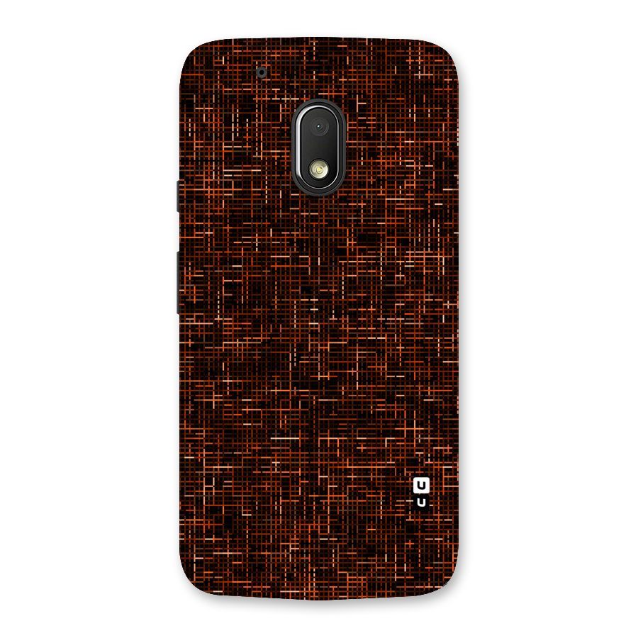 Criss Cross Brownred Pattern Back Case for Moto G4 Play