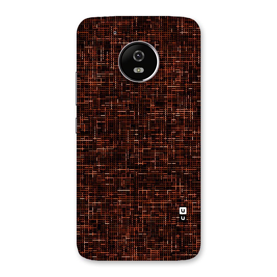 Criss Cross Brownred Pattern Back Case for Moto G5