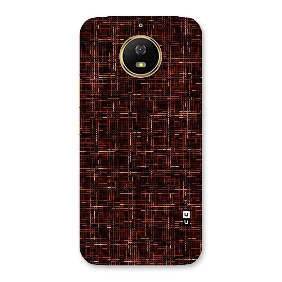 Criss Cross Brownred Pattern Back Case for Moto G5s