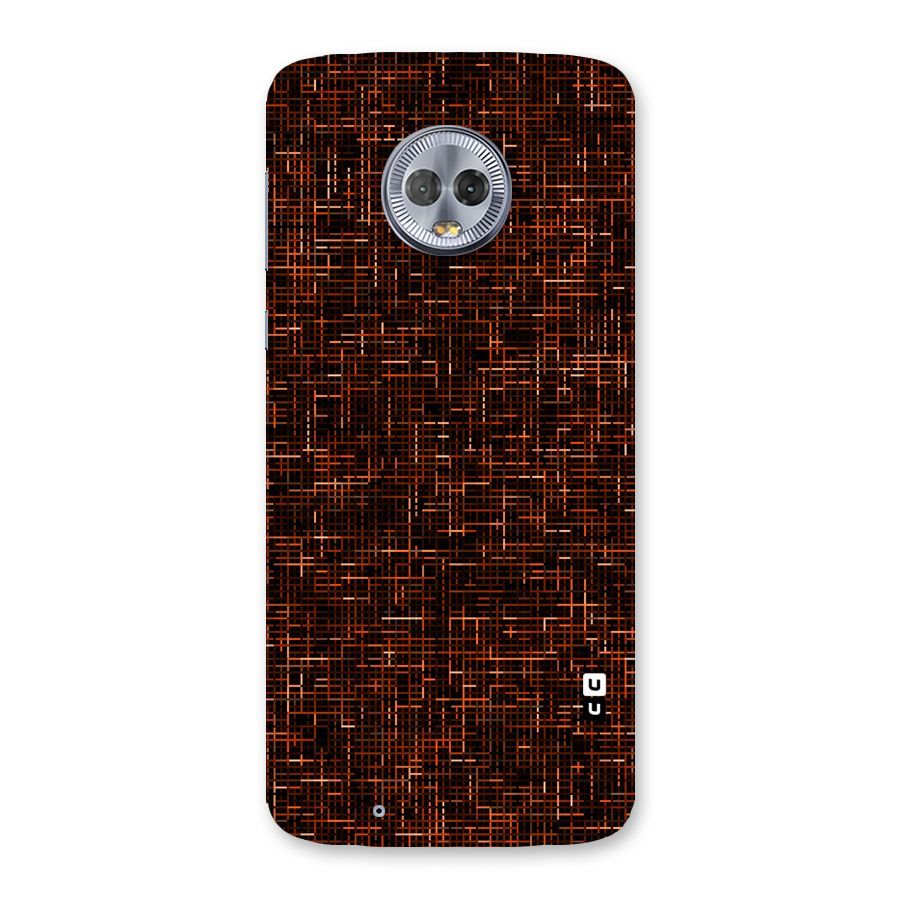 Criss Cross Brownred Pattern Back Case for Moto G6