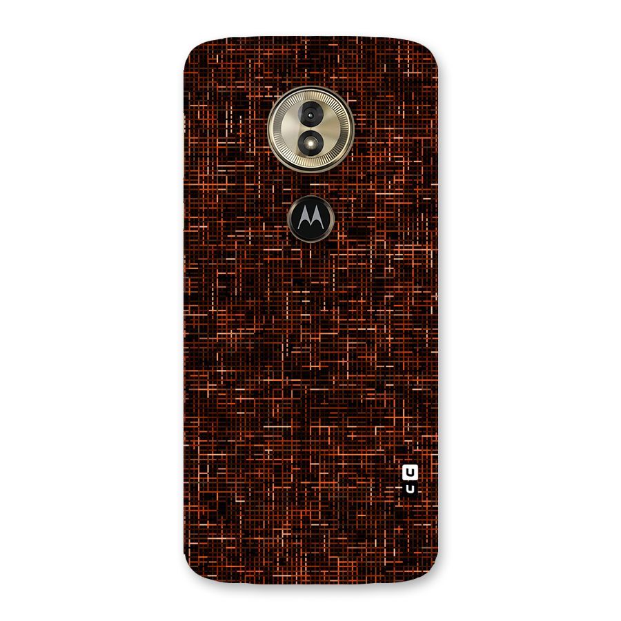 Criss Cross Brownred Pattern Back Case for Moto G6 Play