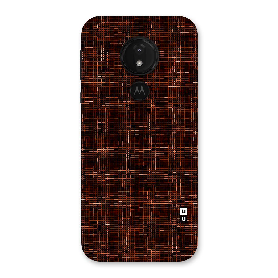 Criss Cross Brownred Pattern Back Case for Moto G7 Power