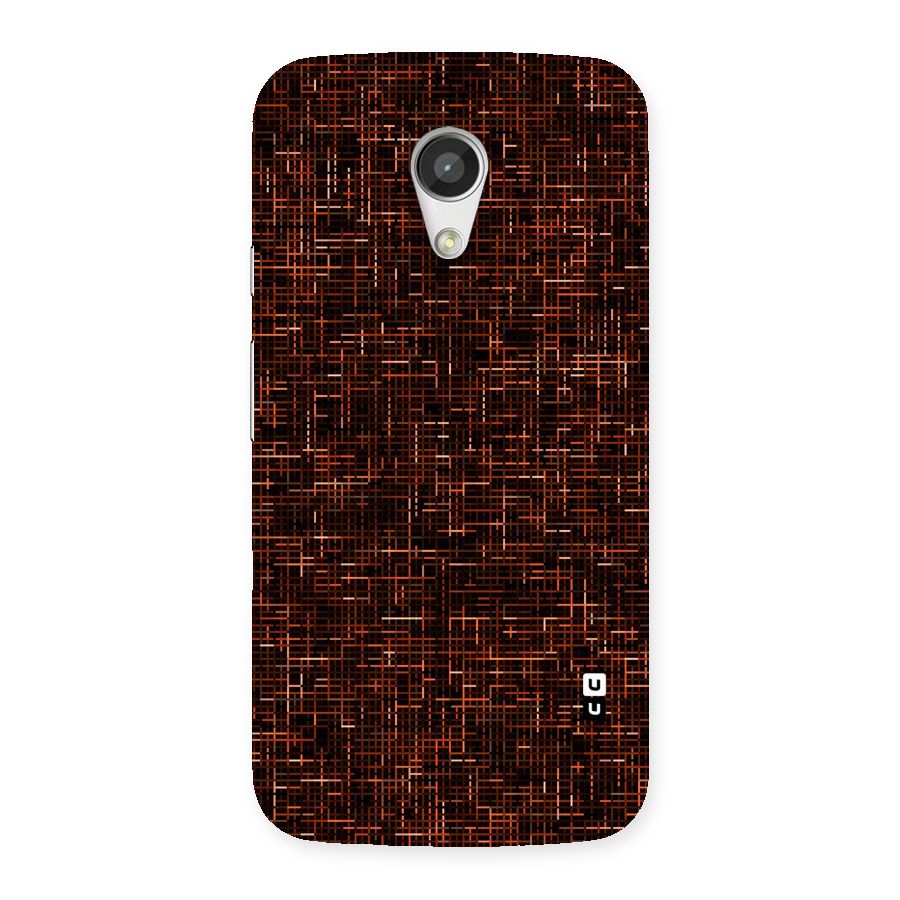 Criss Cross Brownred Pattern Back Case for Moto G 2nd Gen