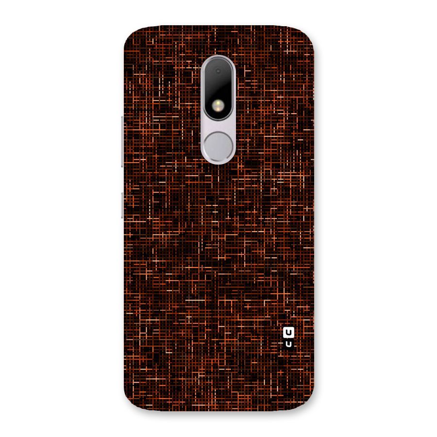 Criss Cross Brownred Pattern Back Case for Moto M