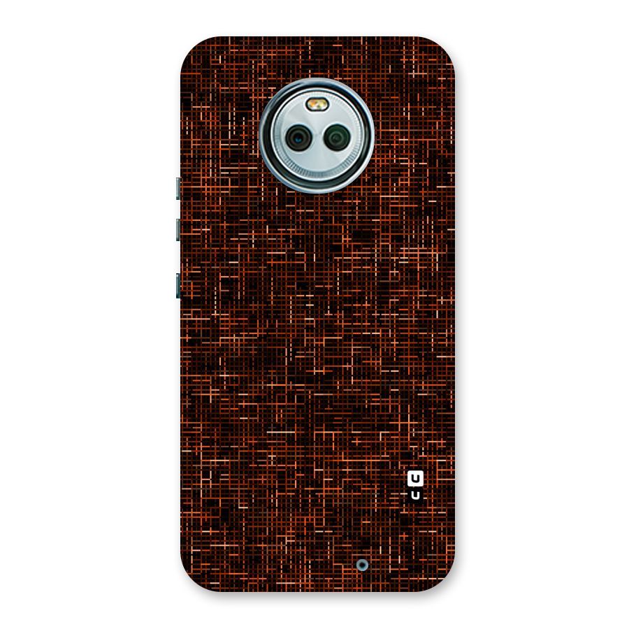 Criss Cross Brownred Pattern Back Case for Moto X4