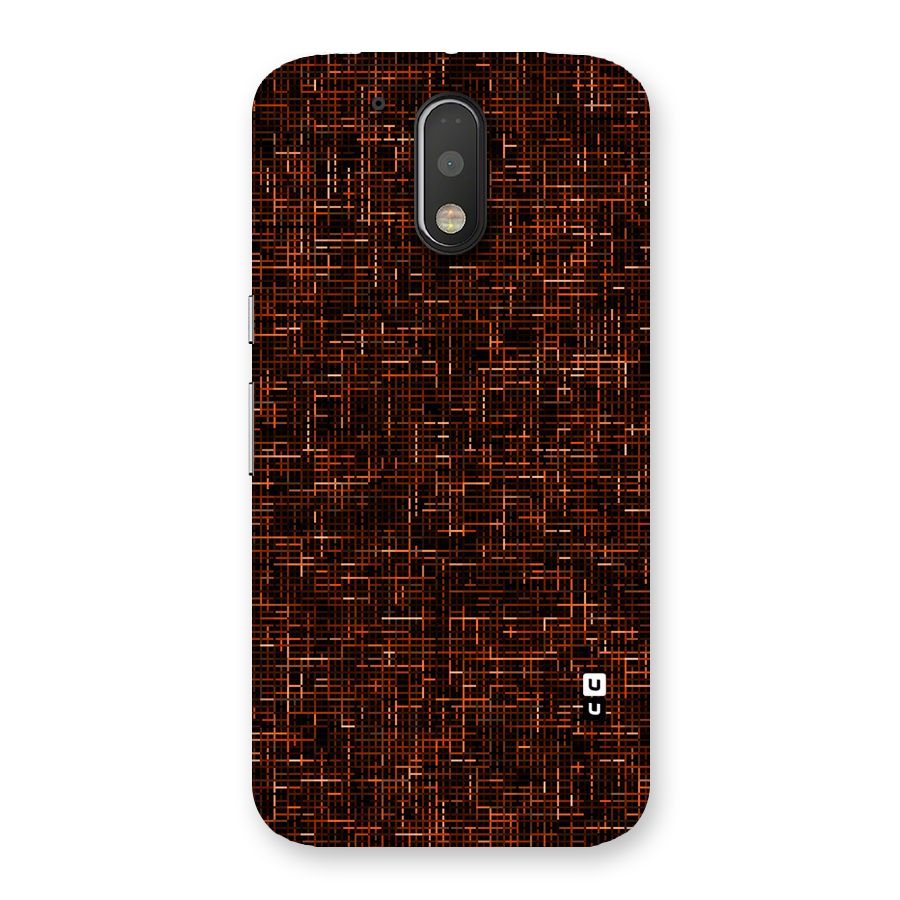 Criss Cross Brownred Pattern Back Case for Motorola Moto G4