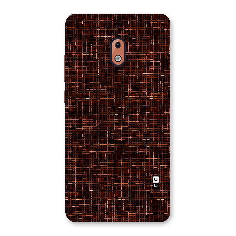 Criss Cross Brownred Pattern Back Case for Nokia 2.1