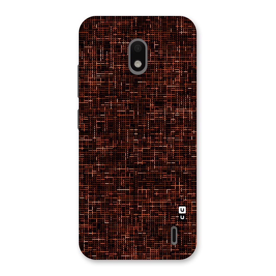 Criss Cross Brownred Pattern Back Case for Nokia 2.2