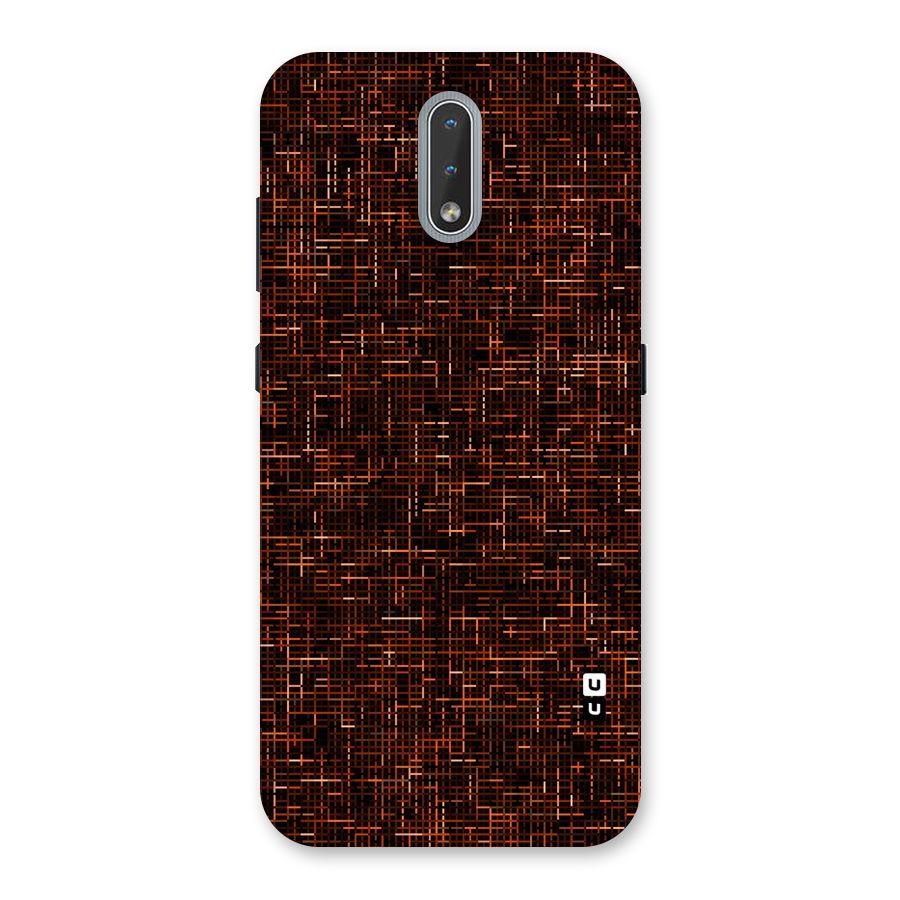 Criss Cross Brownred Pattern Back Case for Nokia 2.3