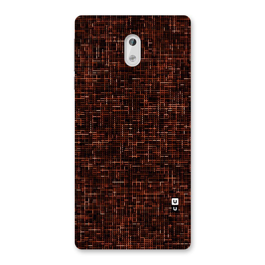 Criss Cross Brownred Pattern Back Case for Nokia 3